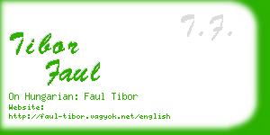 tibor faul business card